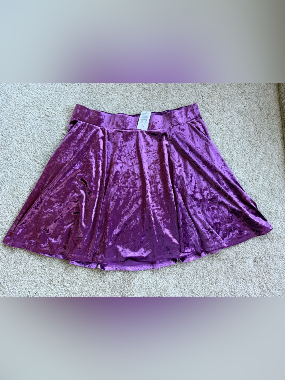torrid size 2 Purple Velvet Skater Skirt